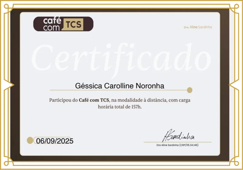 Certificado de participação em congresso de saúde mental